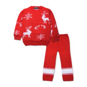 Reindeer Printed Top & Bottom Set