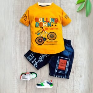 Yellow Jeans & T-Shirt